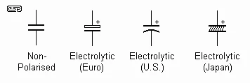 Original capacitor symbol diagram