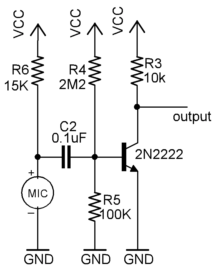 Original microphone clap sensor circuit