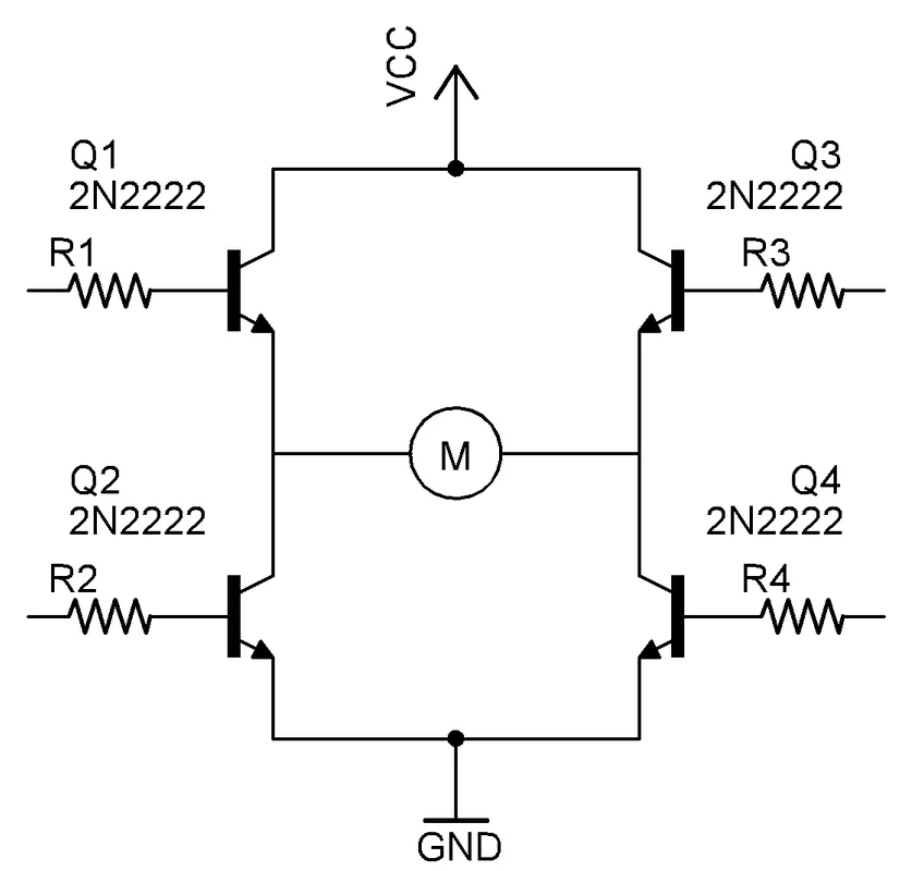 Original H-bridge and flyback diode diagram